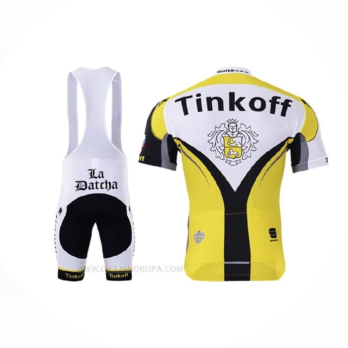 2017 Ropa Ciclismo Tinkoff Amarillo Mangas Corta y Culotte Corto